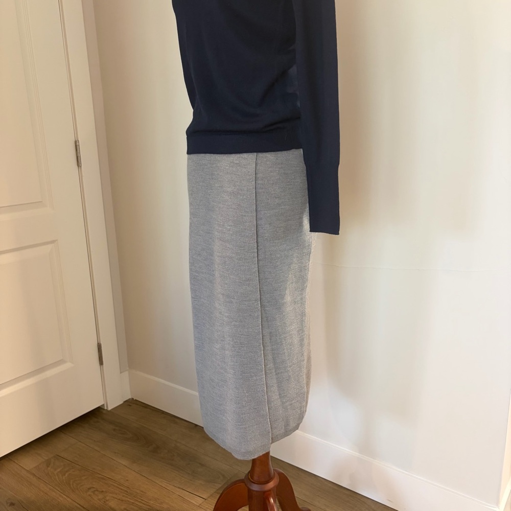 J. Crew Merino Wool Faux Wrap Midi Skirt - Picture 5 of 5